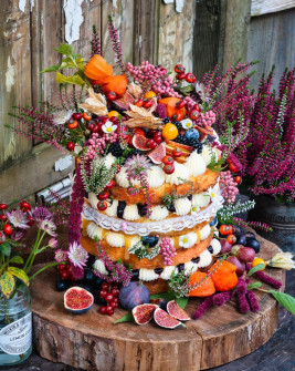 Herbstliche Hochzeitstorte