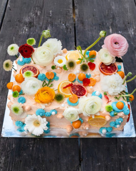 Sheetcake mit Blumen