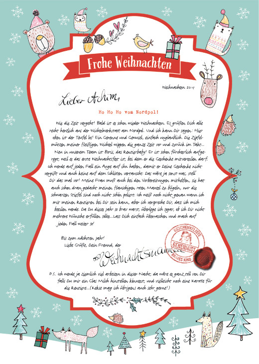 Brief Vom Weihnachtsmann
