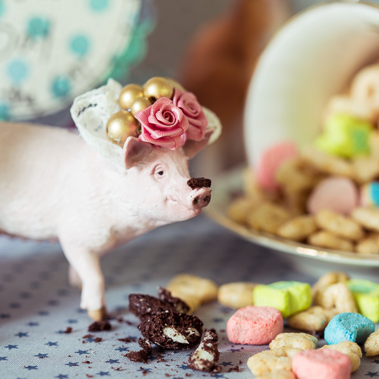 Das Schwein hat natürlich wieder direkt was 'schnabuliert'