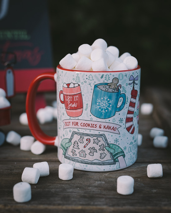 So sieht die Weihnachtstasse von Hinten oder für Linkshänder wie mich von vorne aus :-)