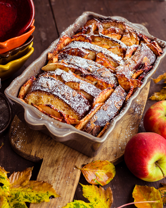 Den Ofenschlupfer habe ich mit Äpfeln gemacht