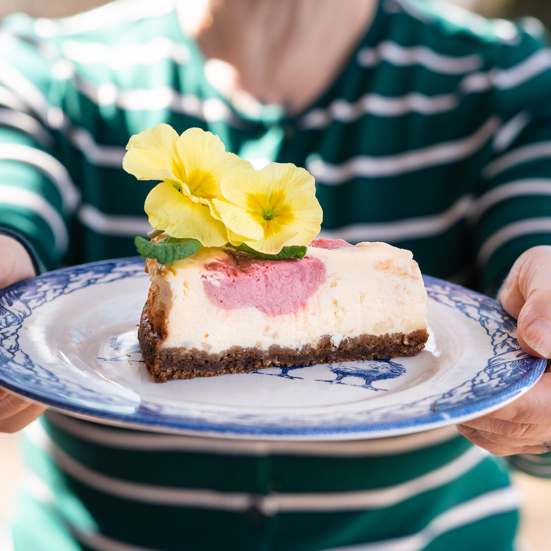 Mehr über den Artikel erfahren New York Cheesecake mit Rhabarberkompott