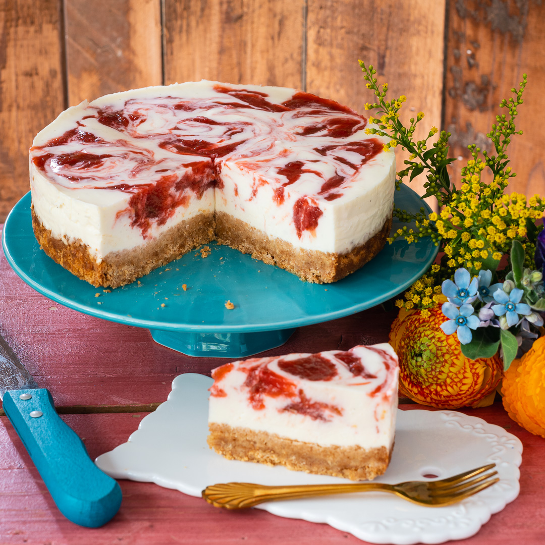 Mehr über den Artikel erfahren „No Bake“ Rhabarber Cheesecake