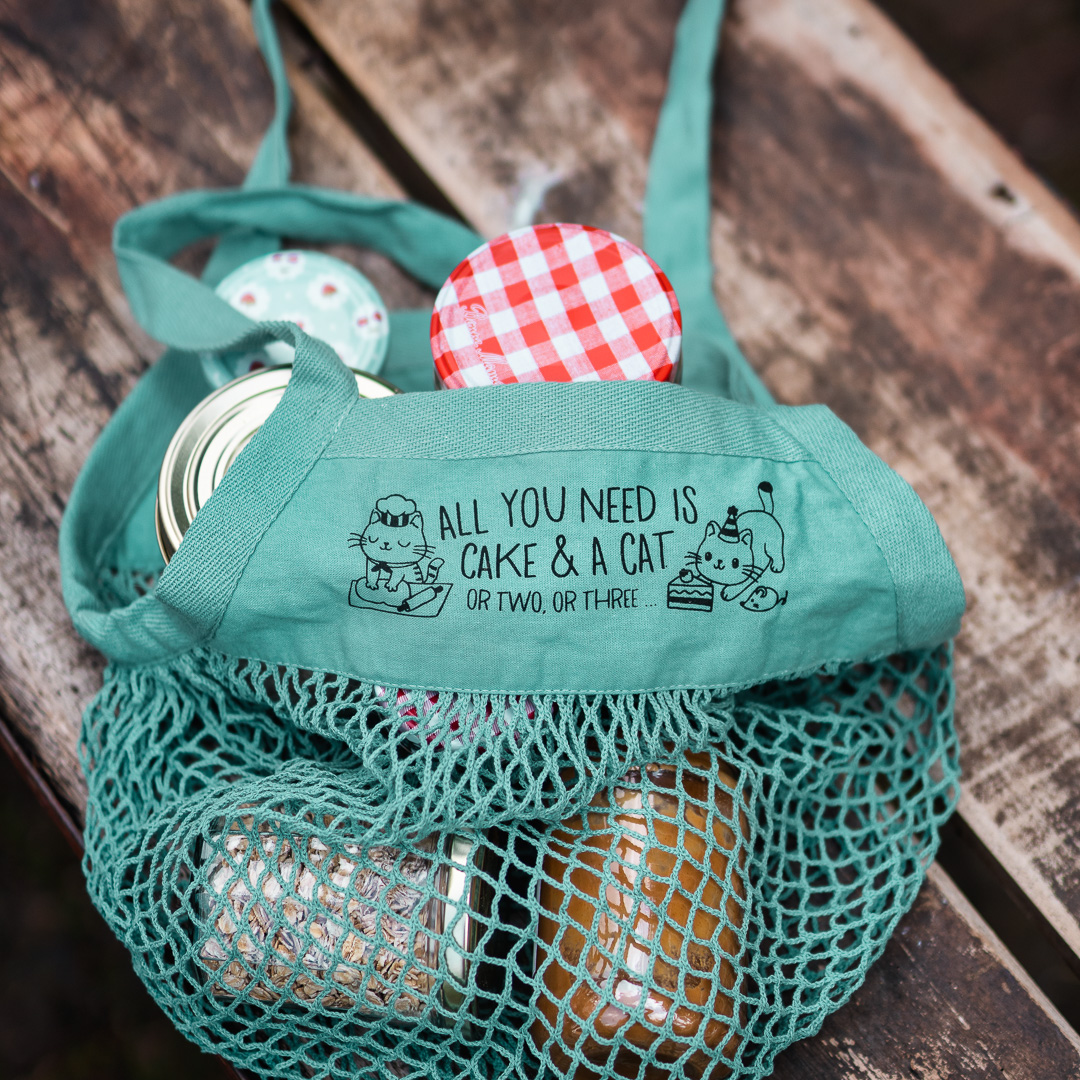 Mehr über den Artikel erfahren Einkaufsnetz mit Katzendruck