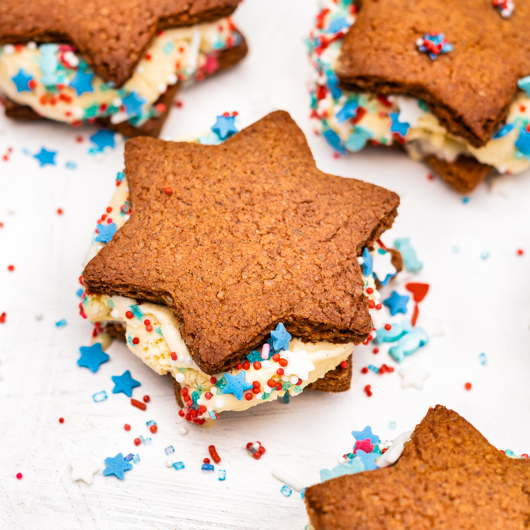 Mehr über den Artikel erfahren Eiscremesandwiches und Zuckerstreusel in USAfarben