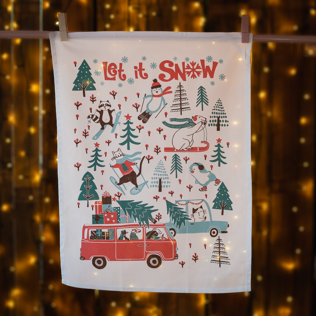 Mehr über den Artikel erfahren Let It Snow Geschirrtuch