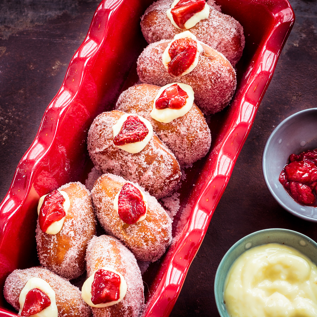 Mehr über den Artikel erfahren Donuts mit Vanillecreme