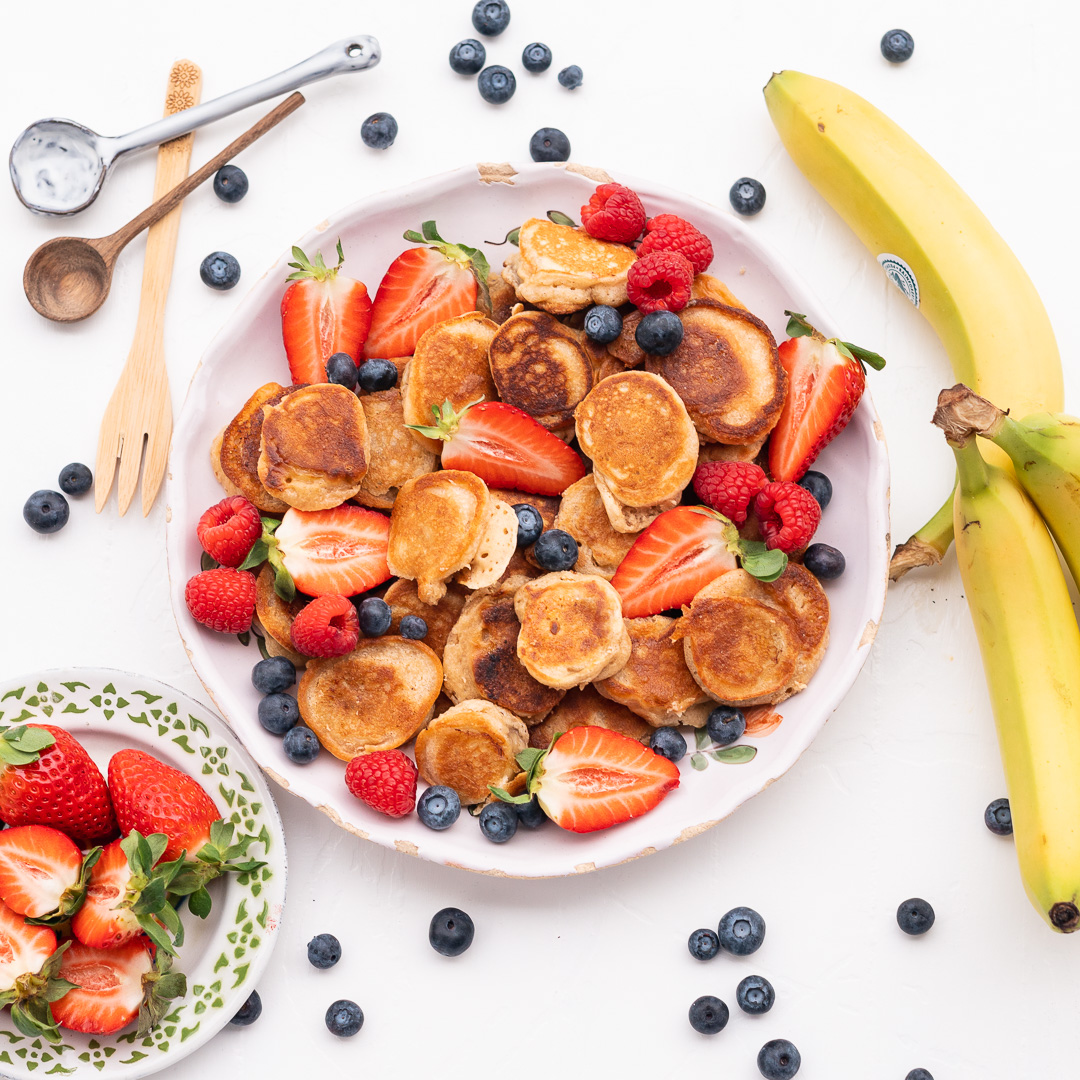 Mehr über den Artikel erfahren Pancakes mit Bananenscheiben