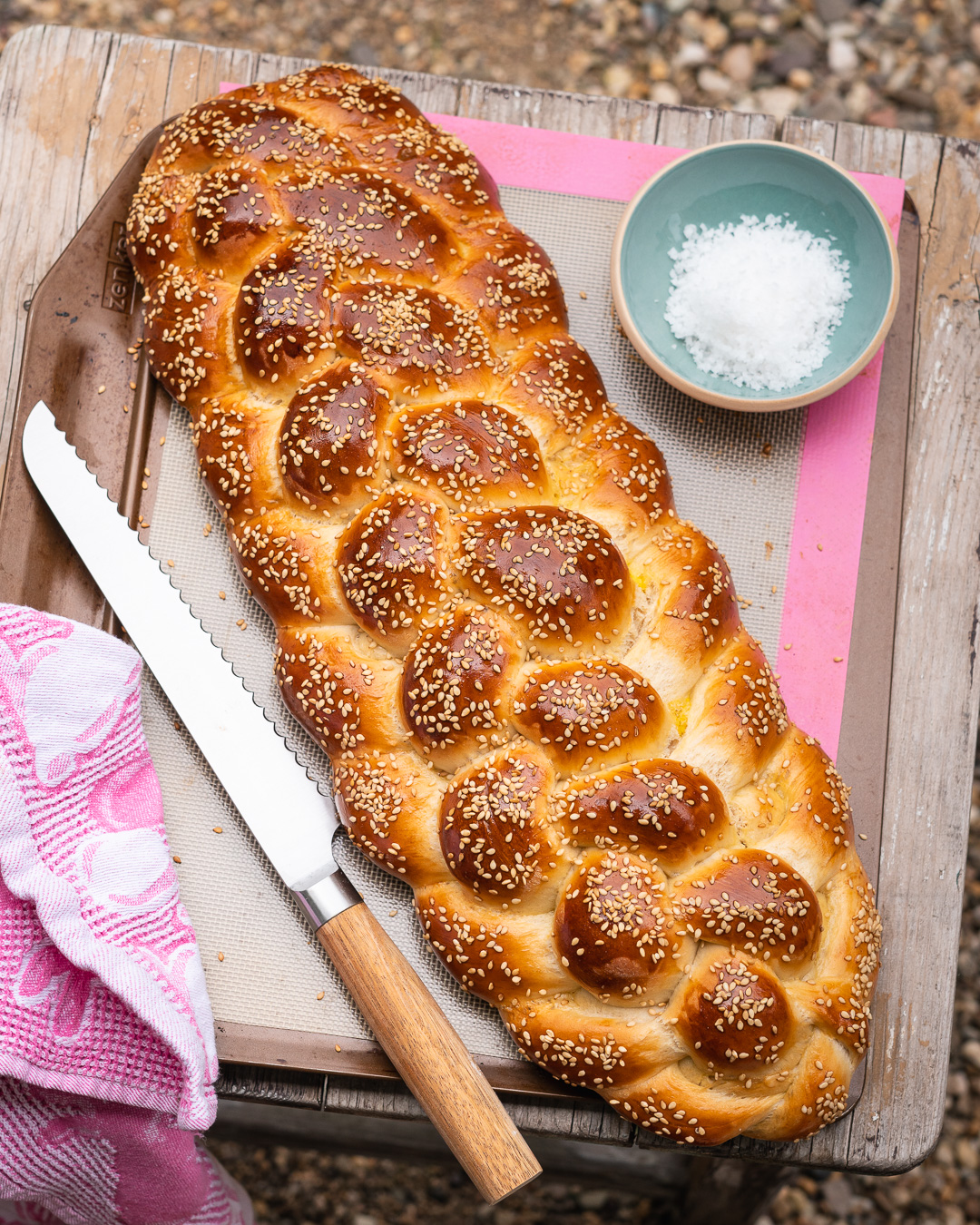 Mehr über den Artikel erfahren Challah Brot aus 6 Strängen