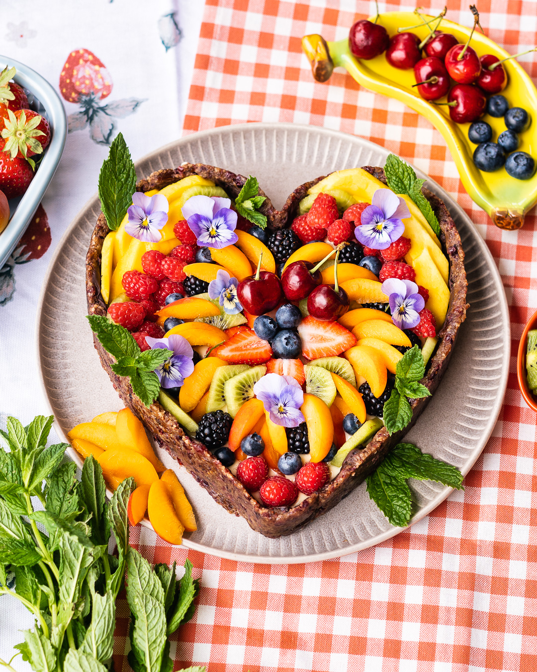 Mehr über den Artikel erfahren Glutenfreie vegane Obsttarte