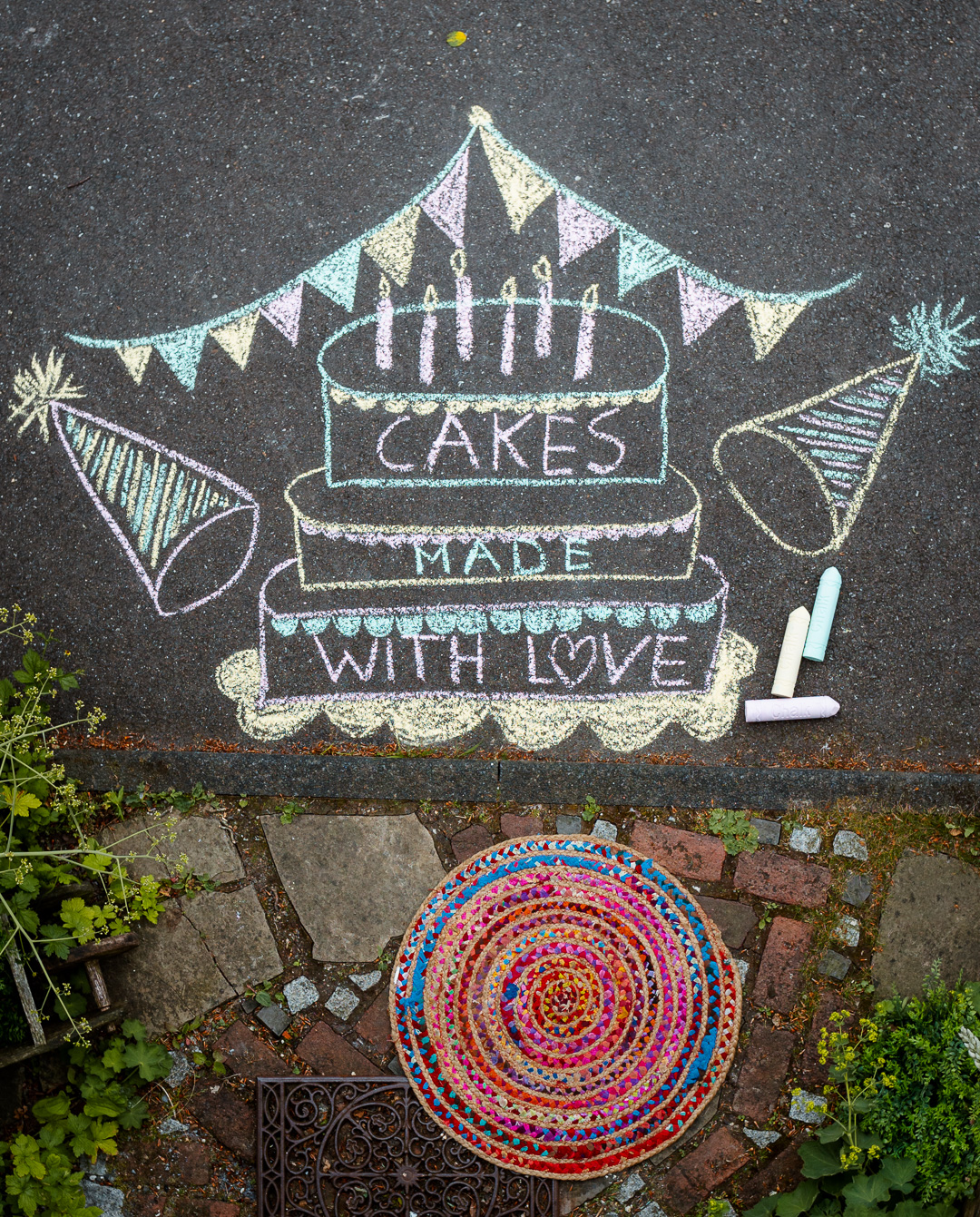 Mehr über den Artikel erfahren Kreidezeichnung auf der Strasse