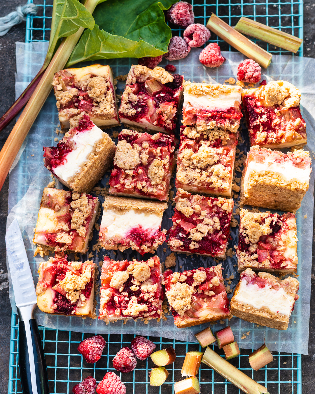 Mehr über den Artikel erfahren Rhabarber Käse Schnitten