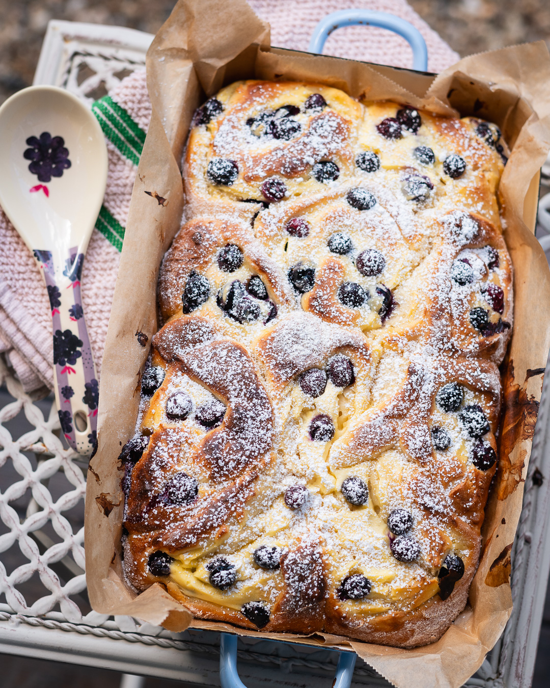 Mehr über den Artikel erfahren Blaubeer Quark Schnecken