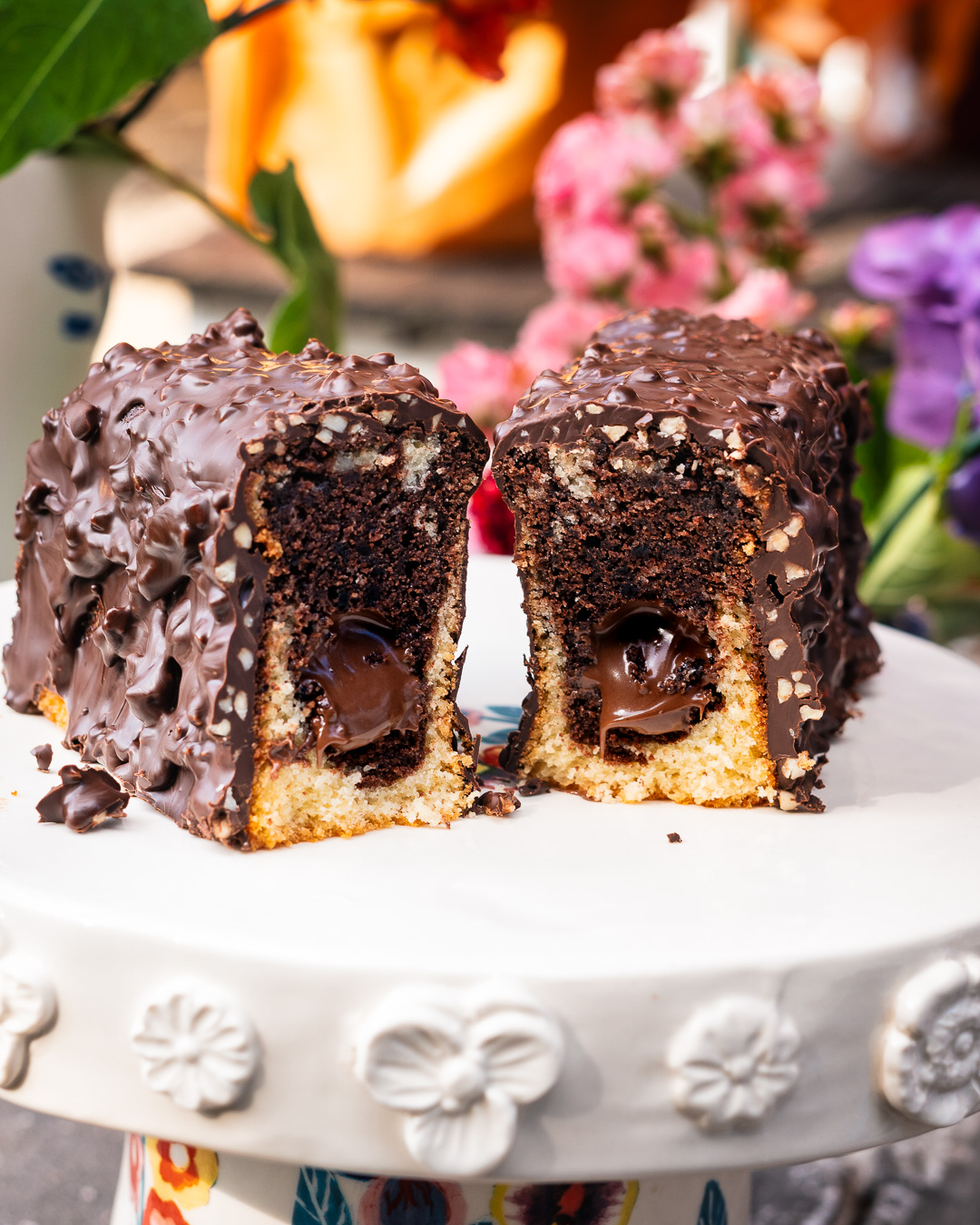 Mehr über den Artikel erfahren Leckerer Marmorkuchen mit flüssigem Kern