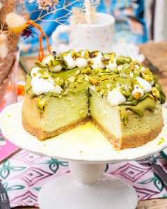Mehr über den Artikel erfahren Pistazienkäsekuchen (NY Cheesecake)
