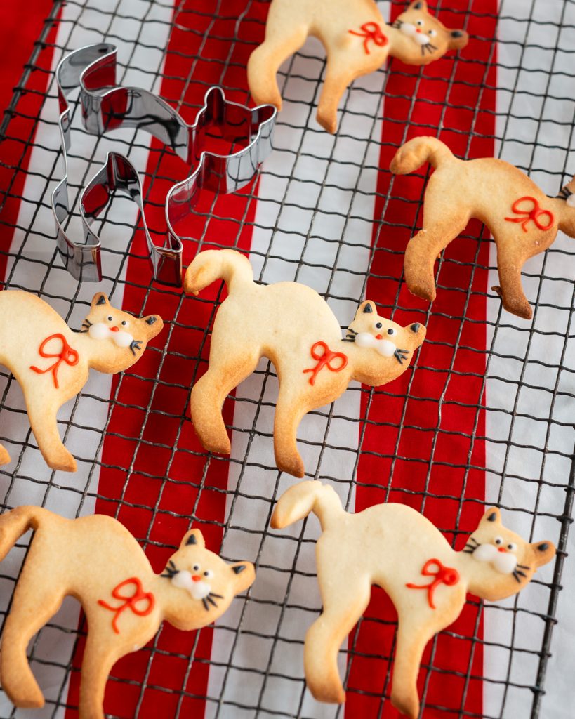 Weihnachtlicher Katzen Tassenkeks