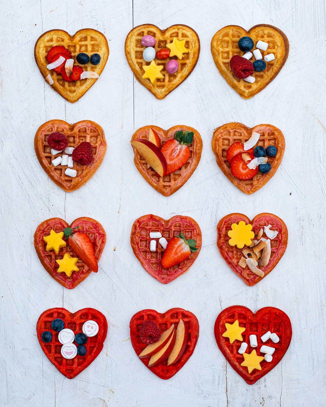 Mehr über den Artikel erfahren Mini Herzwaffeln mit Dopings