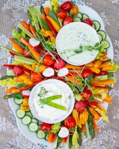 Mehr über den Artikel erfahren Gemüseplatte mit Dips