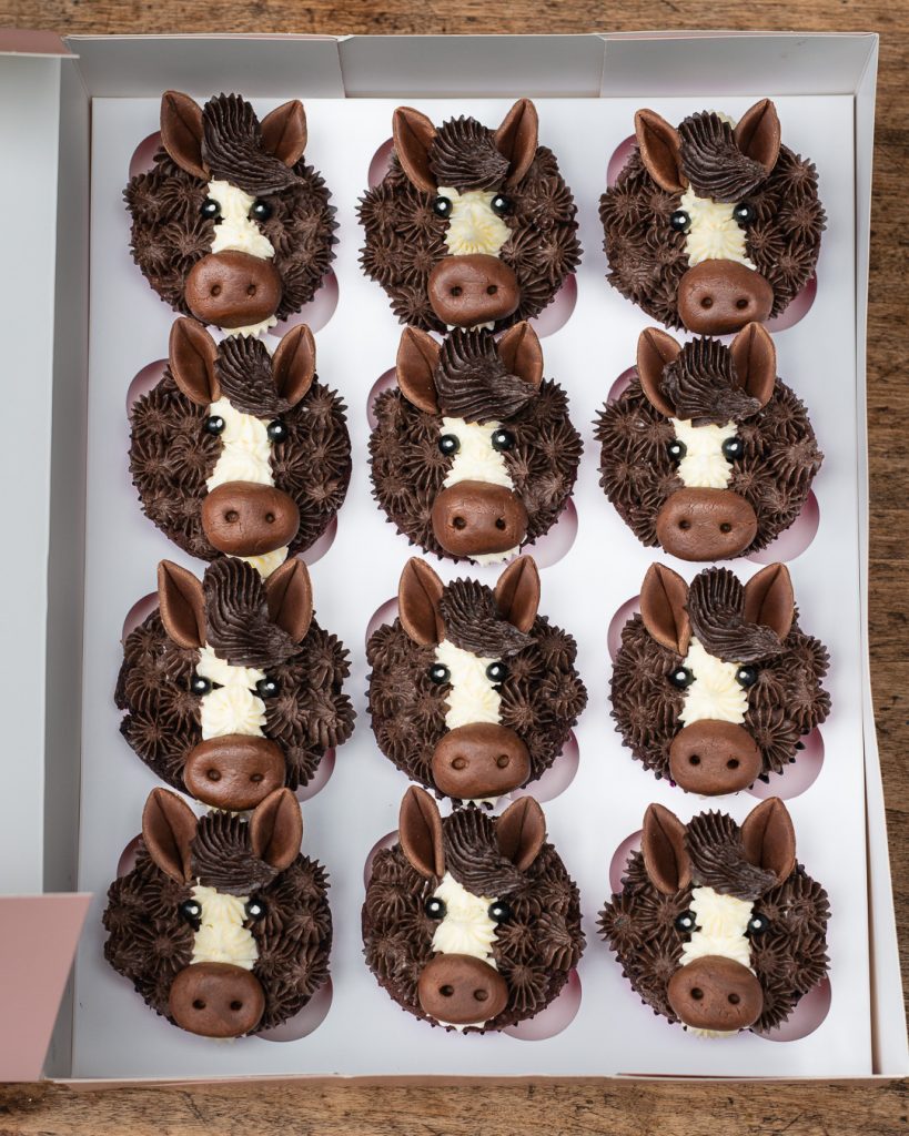 Muffins mit Pferdeköpfen