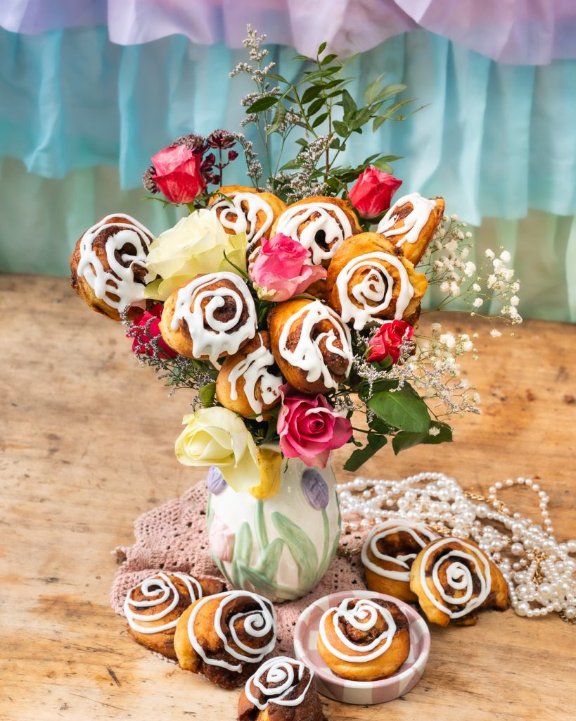 Zimtschnecken Blumenstrauss