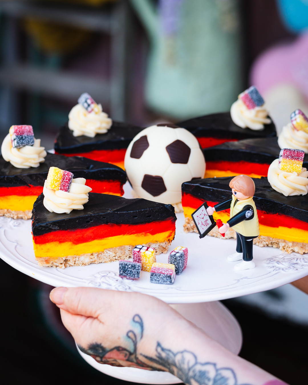 Mehr über den Artikel erfahren Schwarz Rot Gold Deutschland WM „No Bake“ NY Cheesecake
