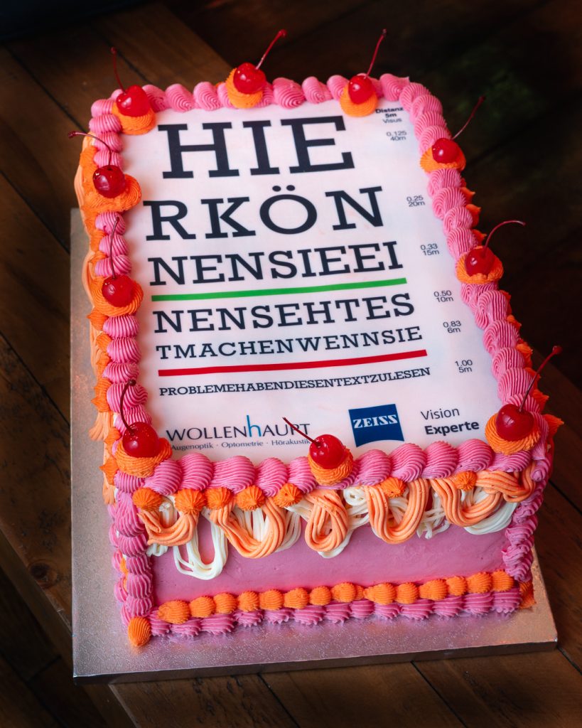 Augentest Torte