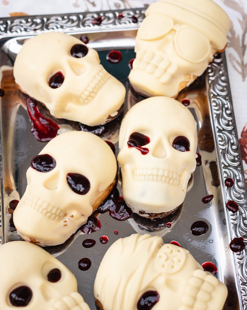 Cheesecake Halloween Totenköpfe